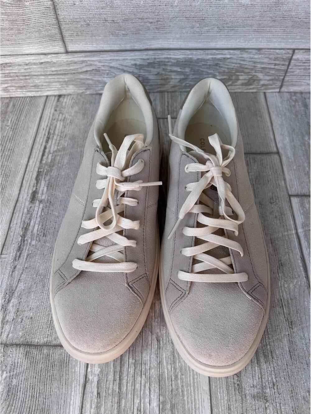 Cole Haan Women’s GC Coaster Sneakers Ivory Suede Gold Size 9B W32152 New in Box - Picture 3 of 6